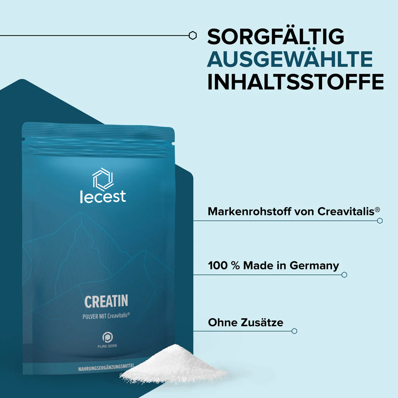 Lecest® PURE creatine powder Creavitalis®